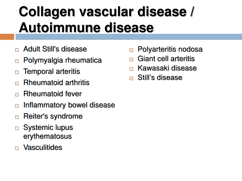 collagen vascular disease autoimmune disease