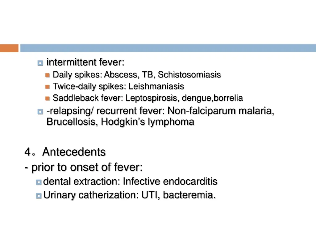 intermittent fever daily spikes abscess