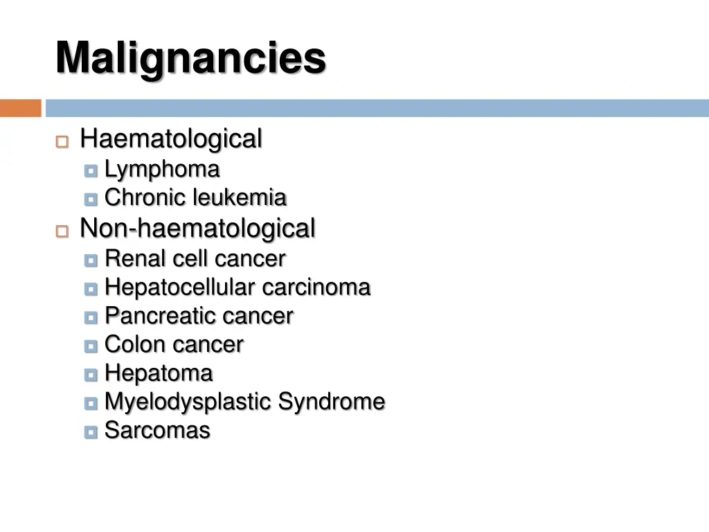 malignancies