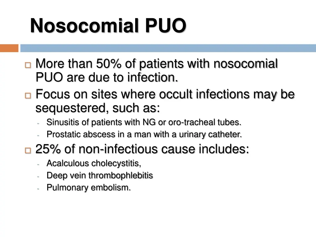 nosocomial puo