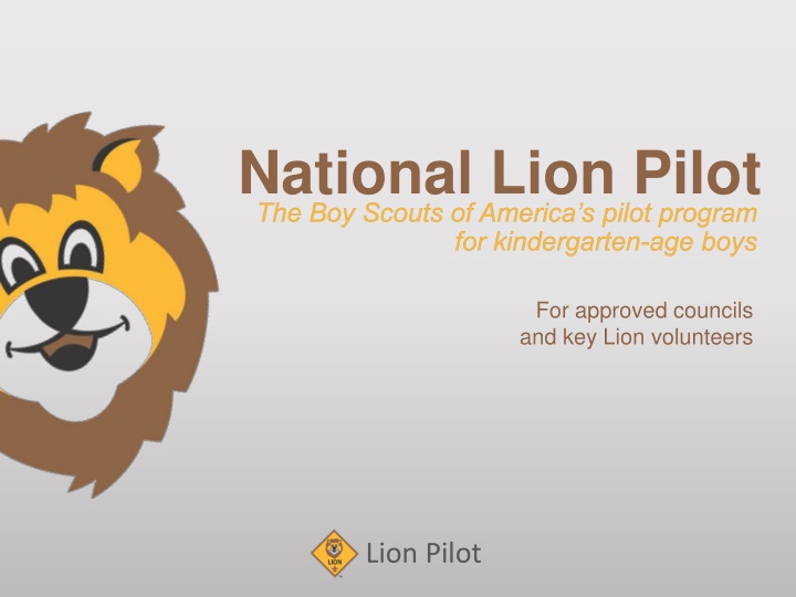 national lion pilot the boy scouts of america