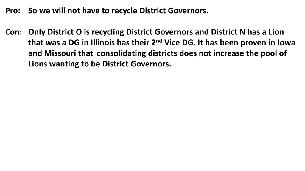 pro so we will not have to recycle district