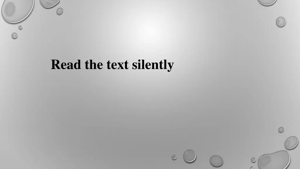 read the text silently