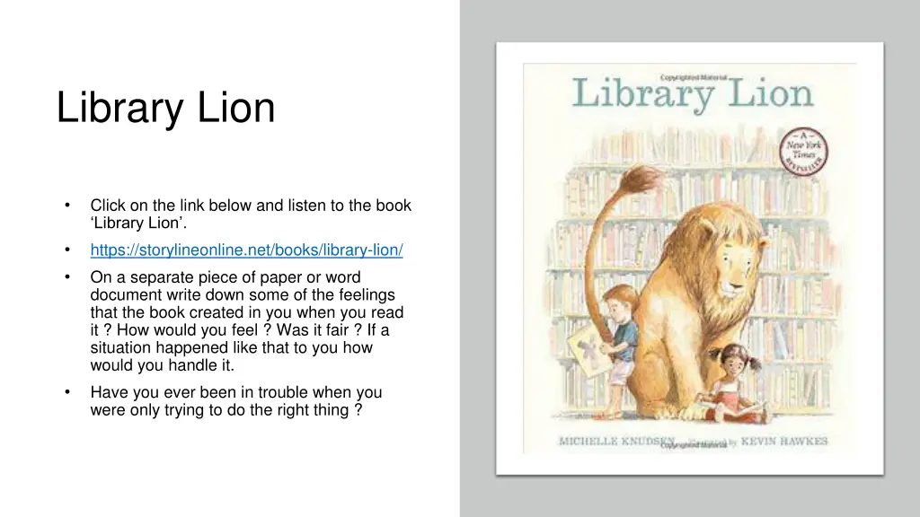 library lion