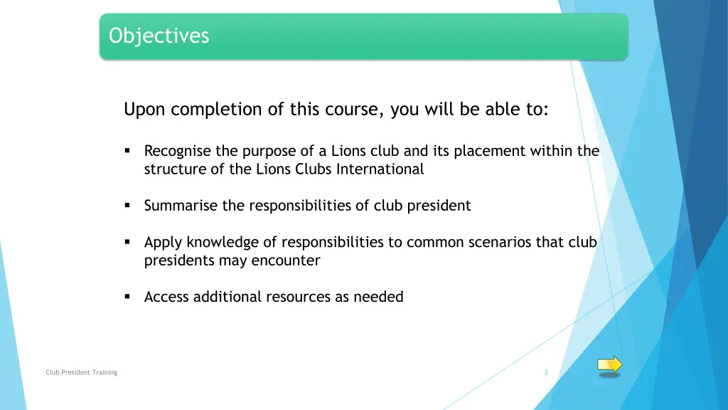 objectives