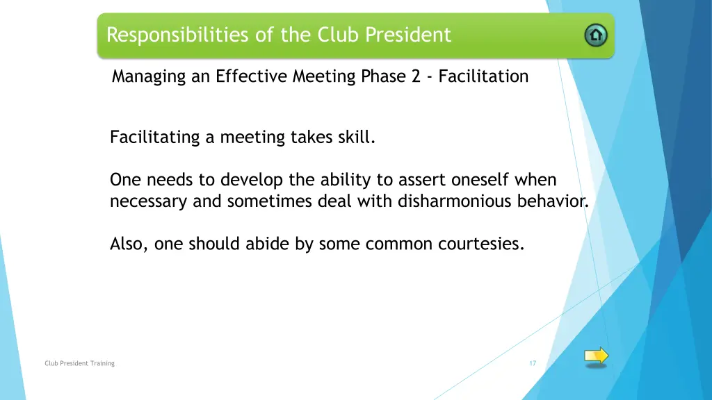 responsibilities of the club president 1