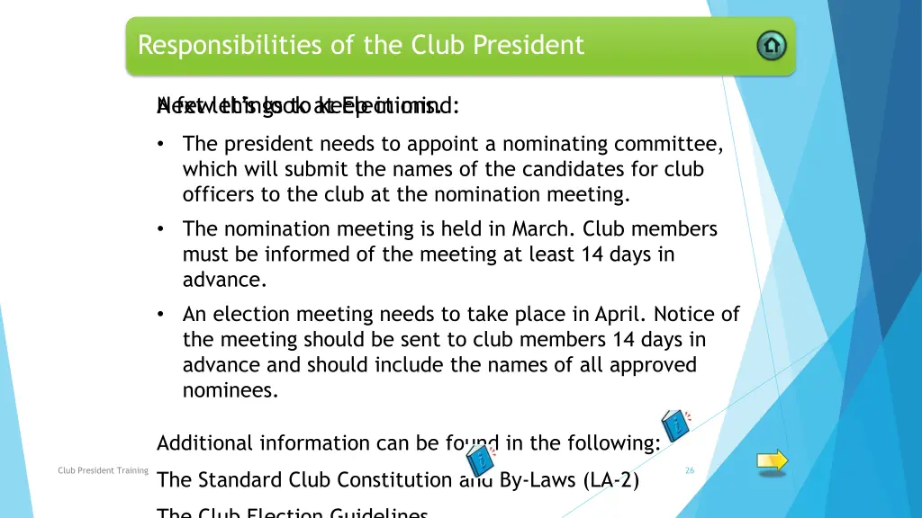 responsibilities of the club president 10