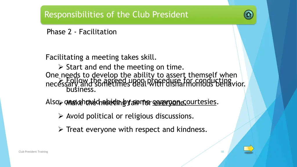 responsibilities of the club president 2