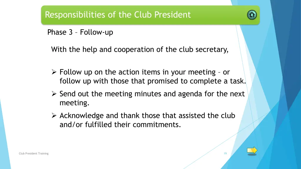 responsibilities of the club president 3