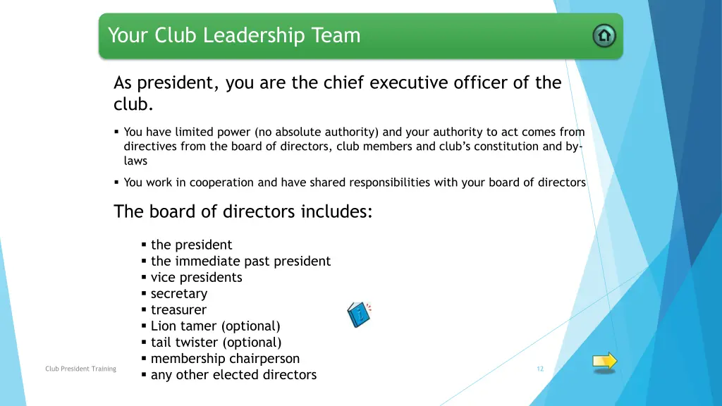 your club leadership team