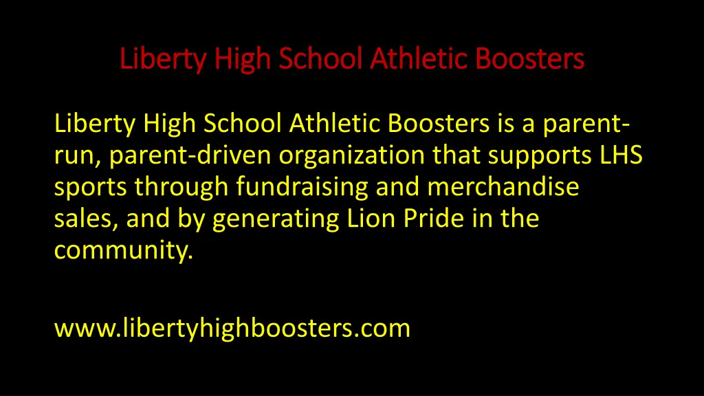 liberty high school athletic boosters liberty