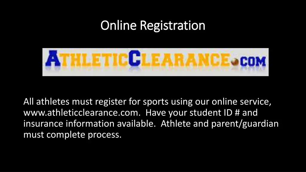 online registration online registration