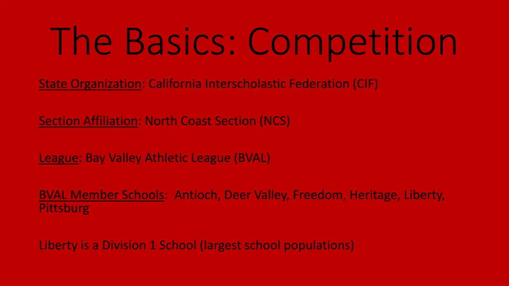 the basics competition