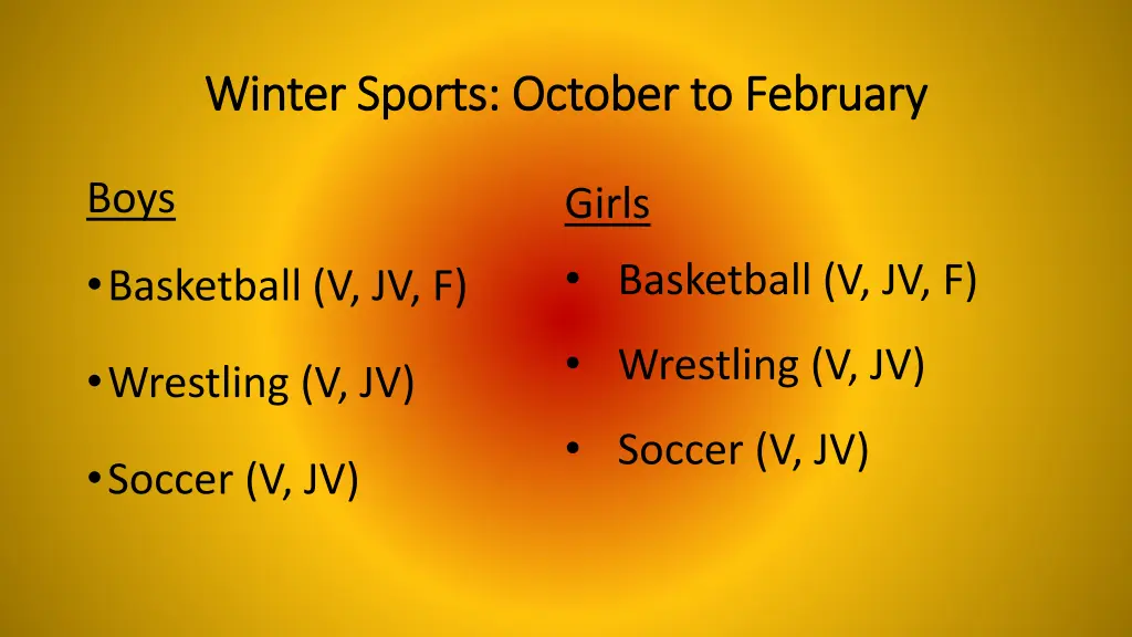 winter sports october to february winter sports