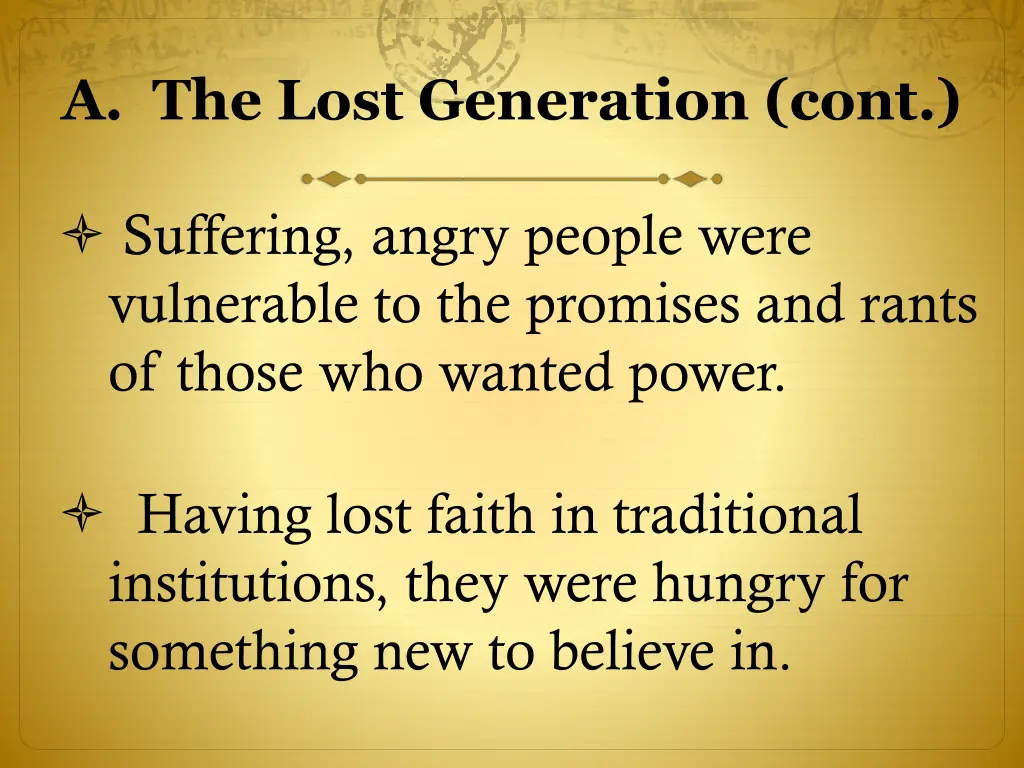 a the lost generation cont 2