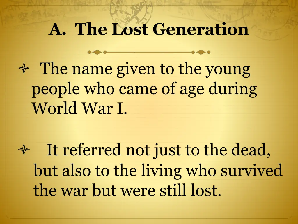 a the lost generation