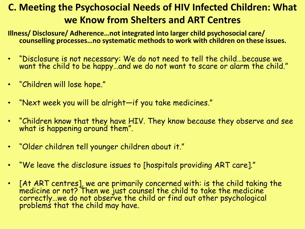 c meeting the psychosocial needs of hiv infected