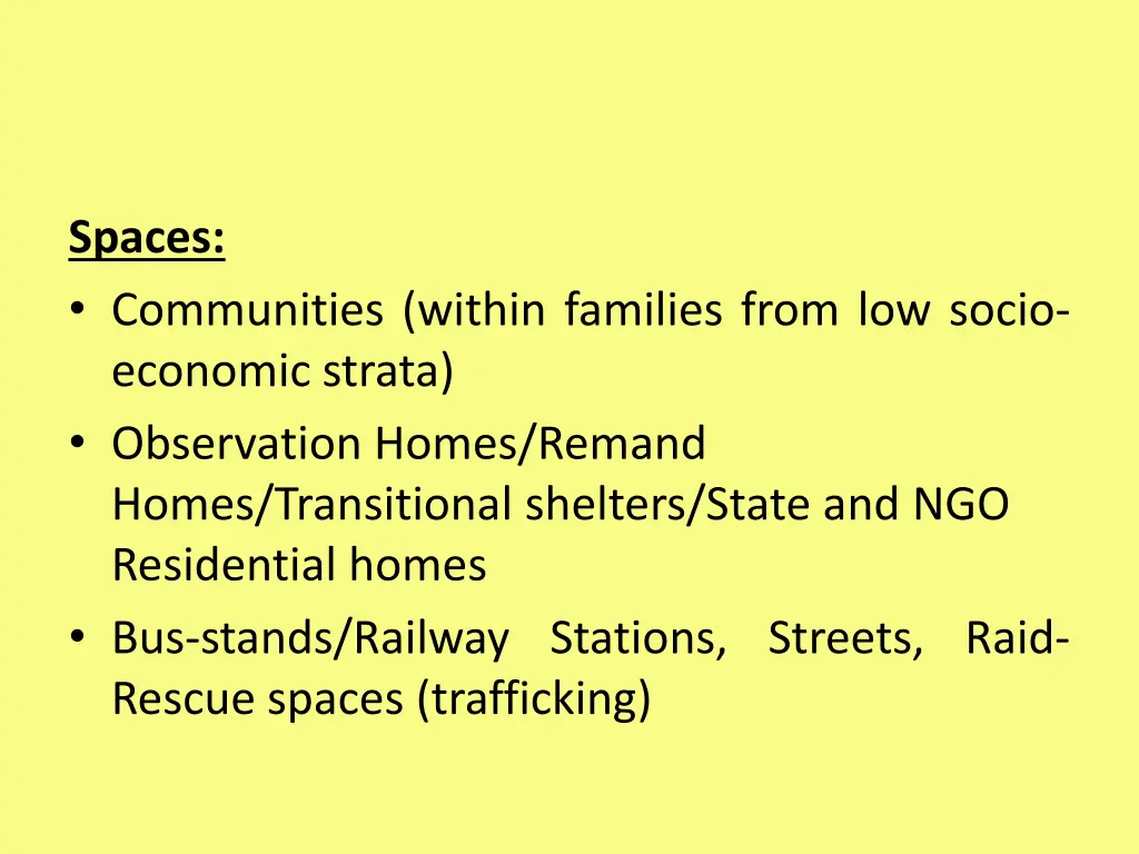 spaces communities within families from low socio