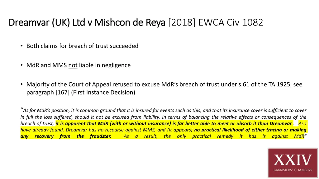 dreamvar dreamvar uk ltd v mishcon