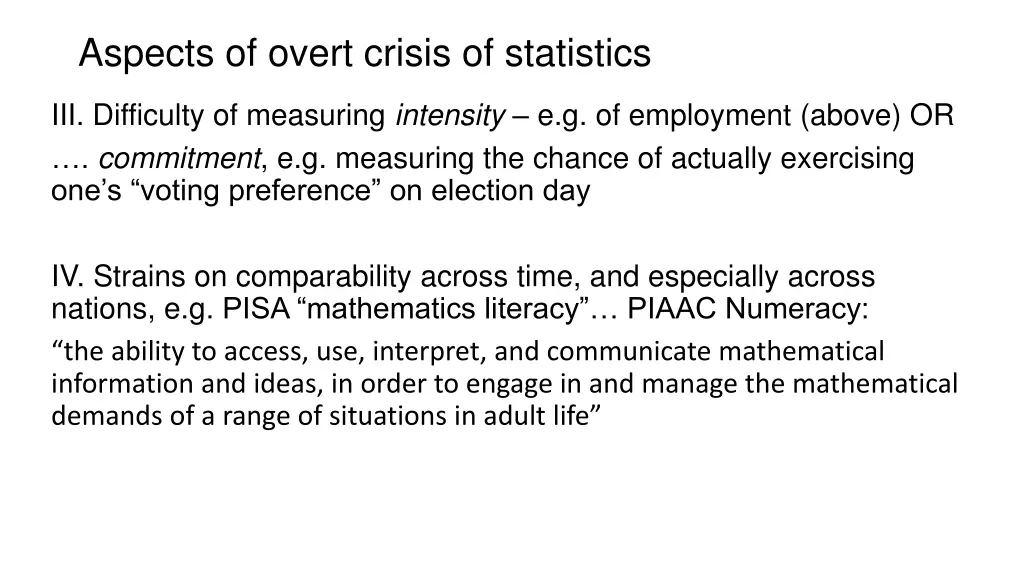 aspects of overt crisis of statistics 1