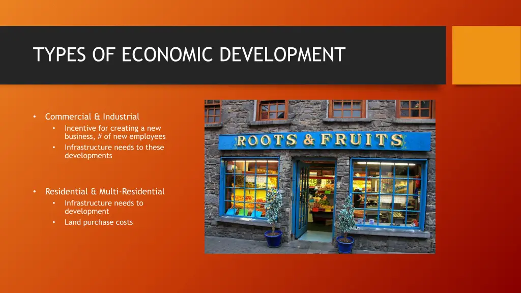 types of economic development