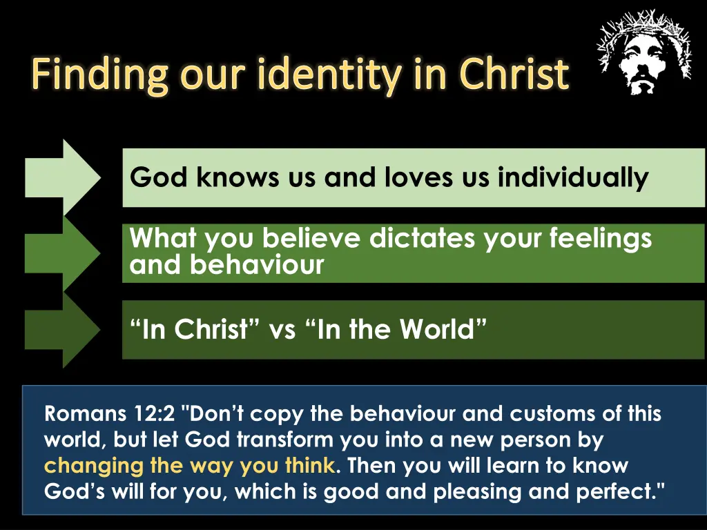 finding our identity in christ finding