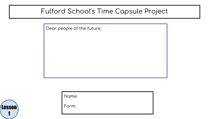 fulford school s time capsule project