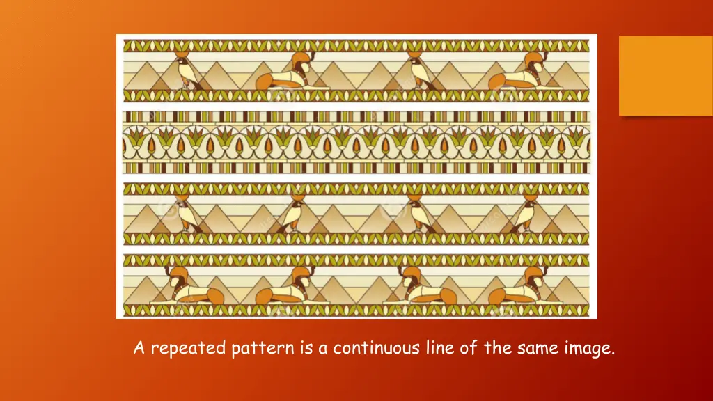 a repeated pattern is a continuous line