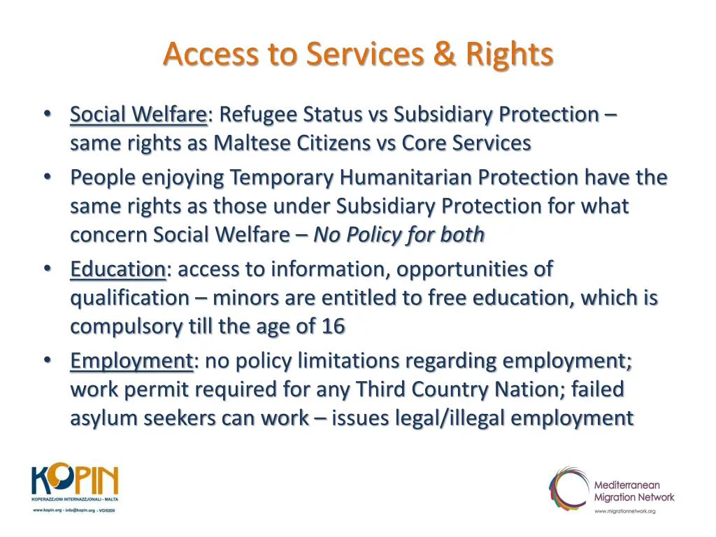 access to services rights