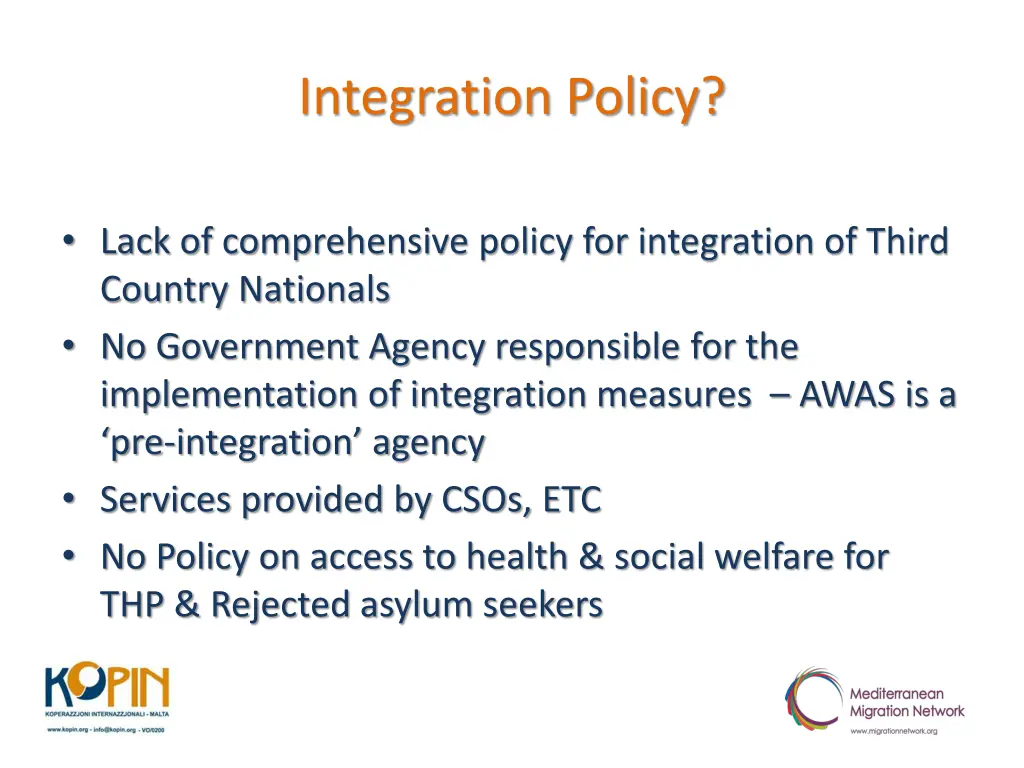 integration policy