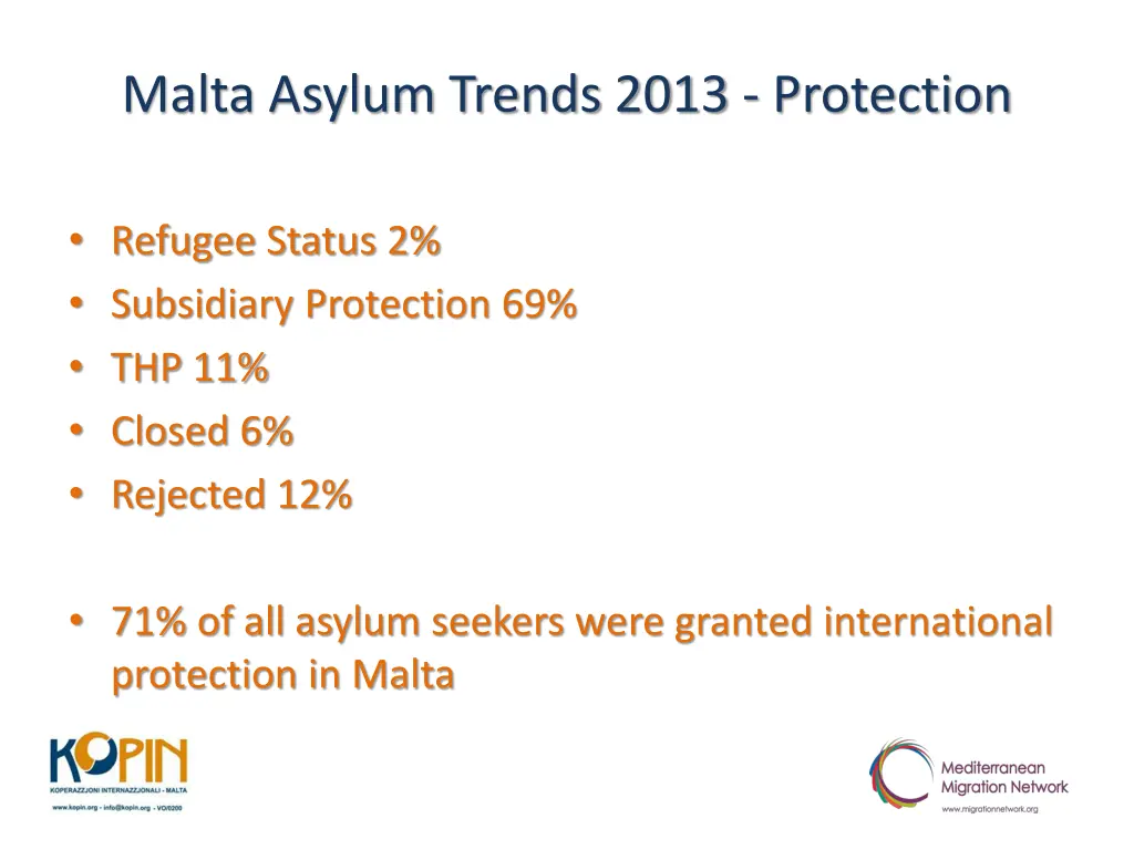 malta asylum trends 2013 protection