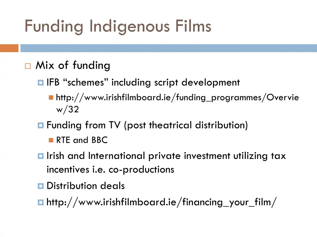 funding indigenous films