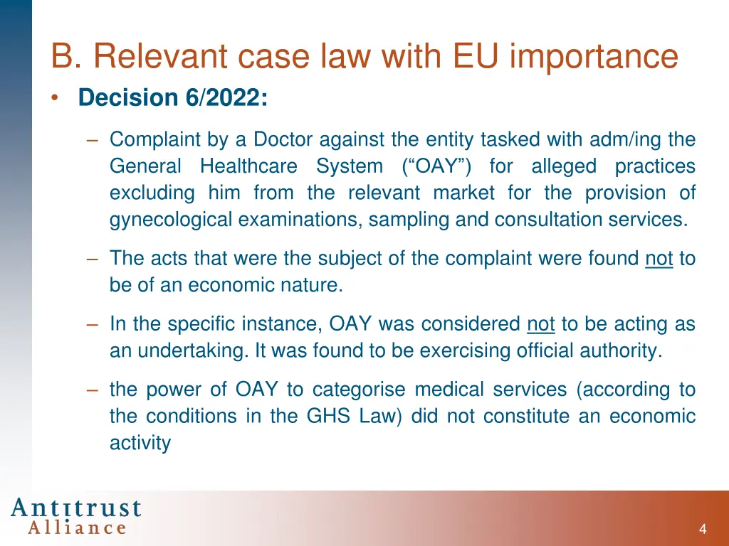 b relevant case law with eu importance decision 1