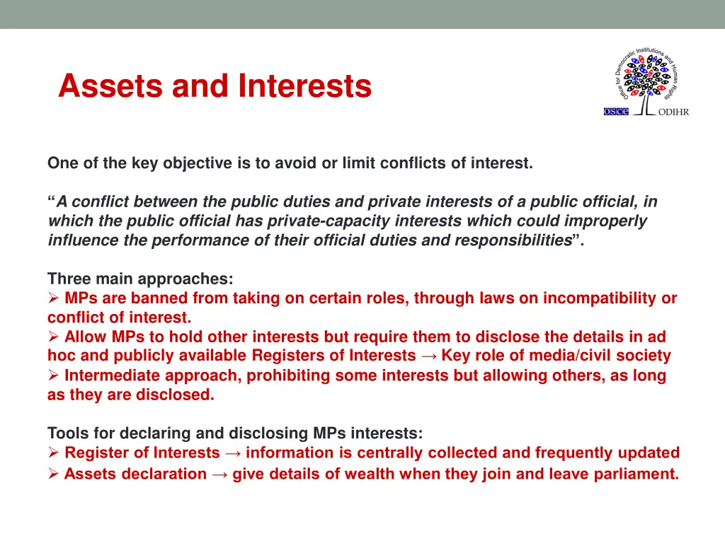 assets and interests