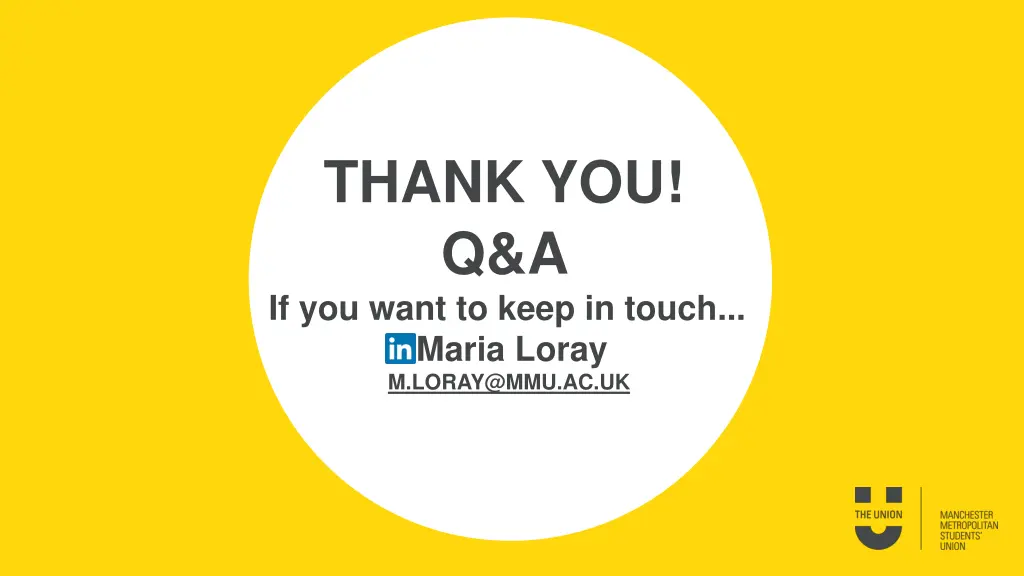 thank you q a if you want to keep in touch maria