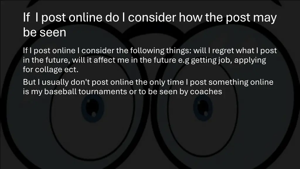 if i post online do i considerhow the post