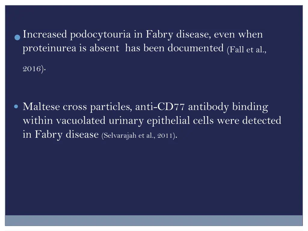 increased podocytouria in fabry disease even when