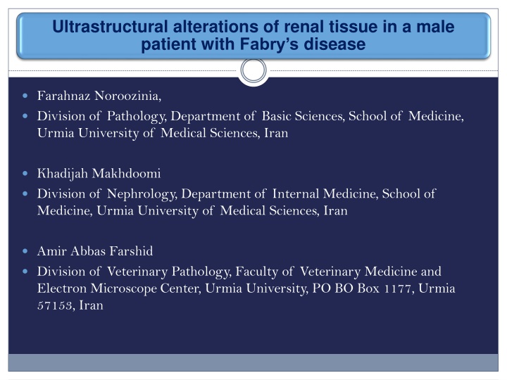 ultrastructural alterations of renal tissue