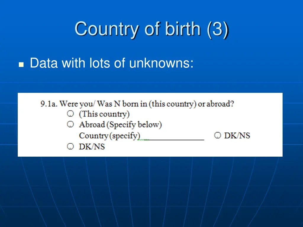 country of birth 3