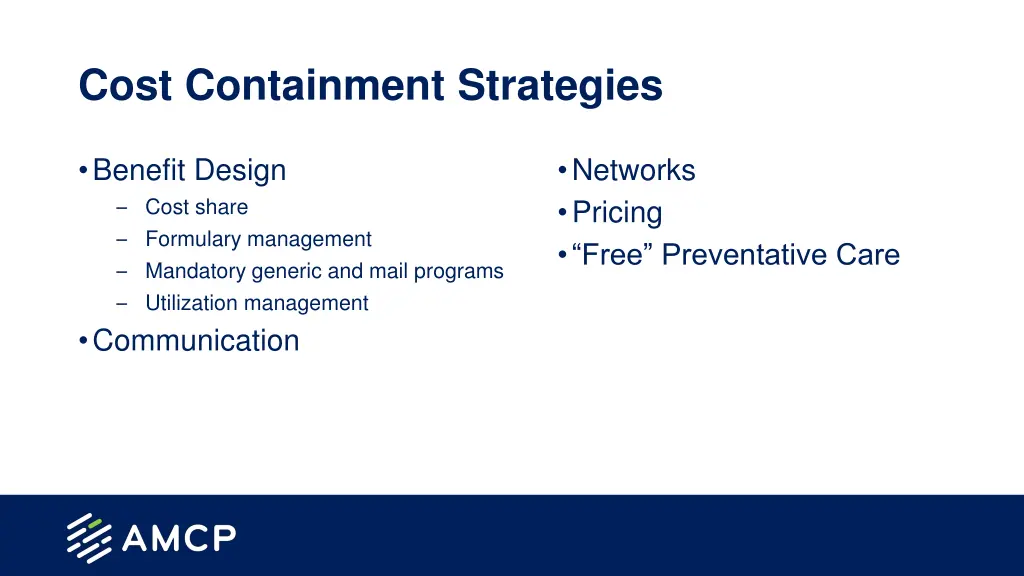 cost containment strategies