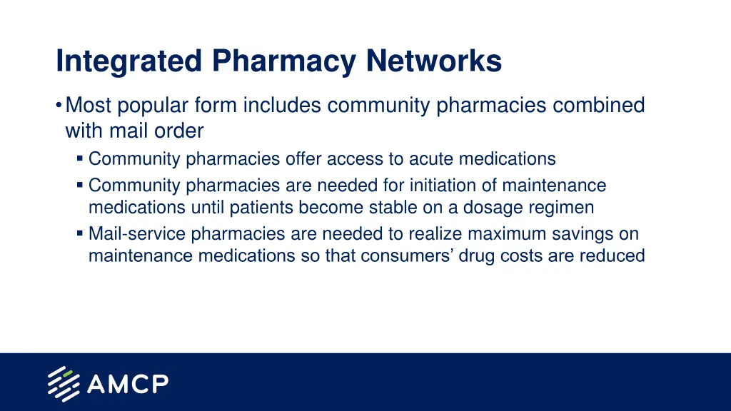 integrated pharmacy networks