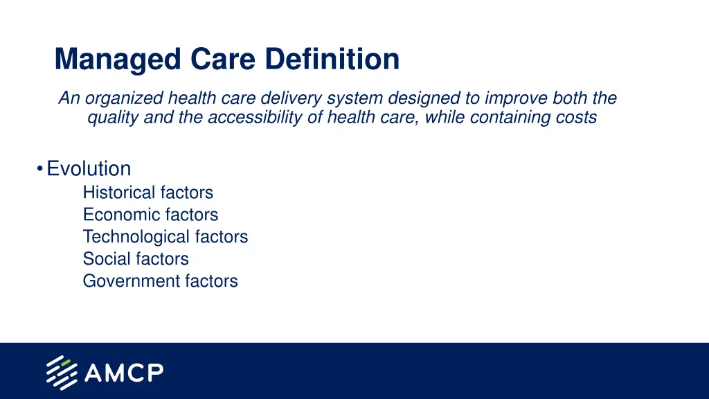 managed care definition