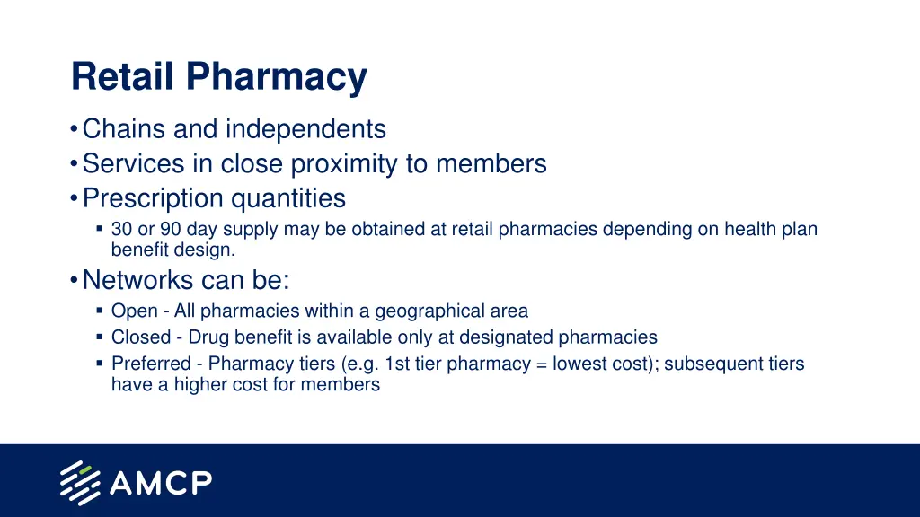 retail pharmacy