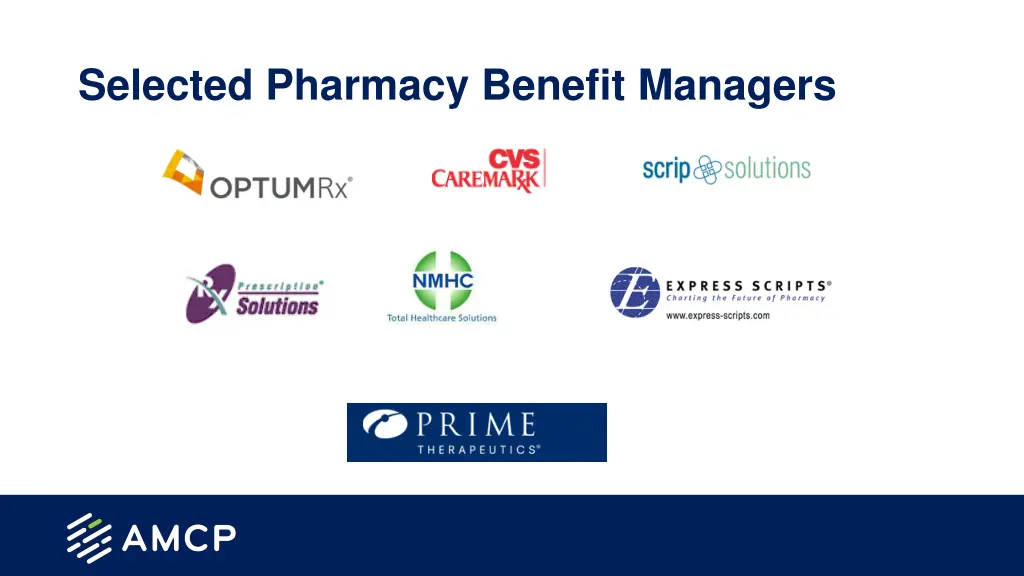 selected pharmacy benefit managers