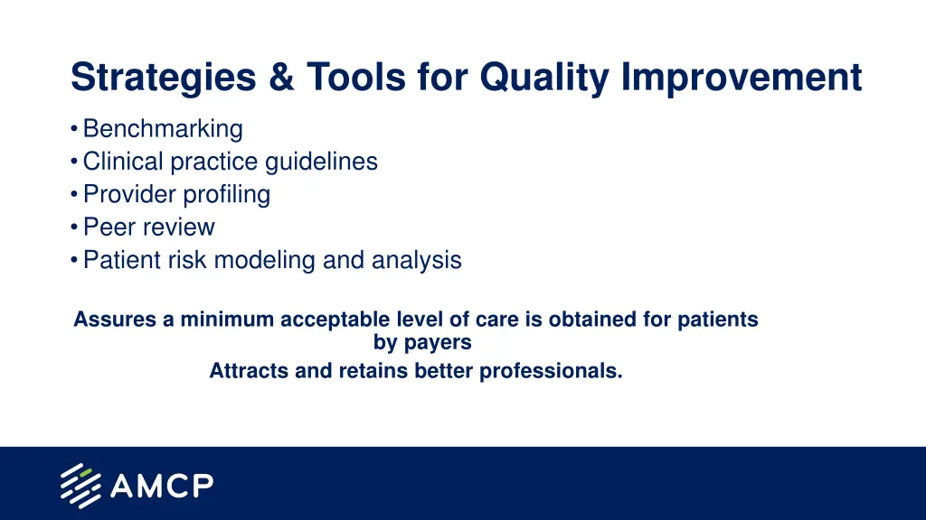 strategies tools for quality improvement