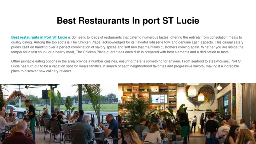 best restaurants in port st lucie