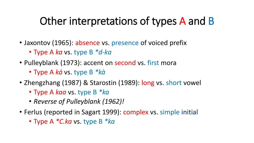 other interpretations of types other