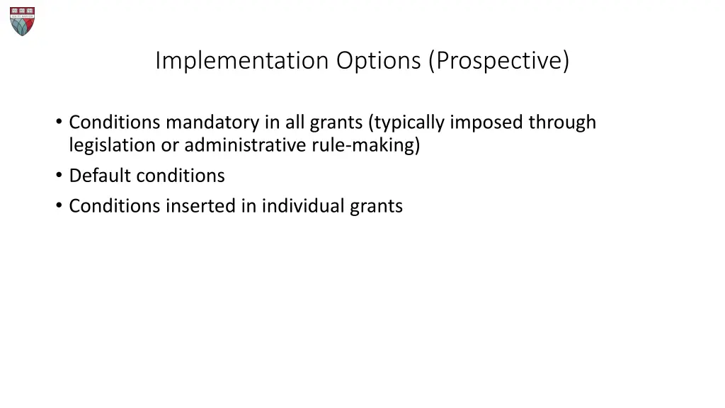 implementation options prospective 1