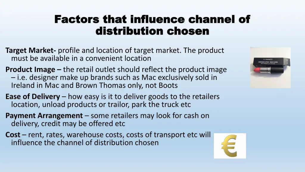 f factors that influence channel of actors that