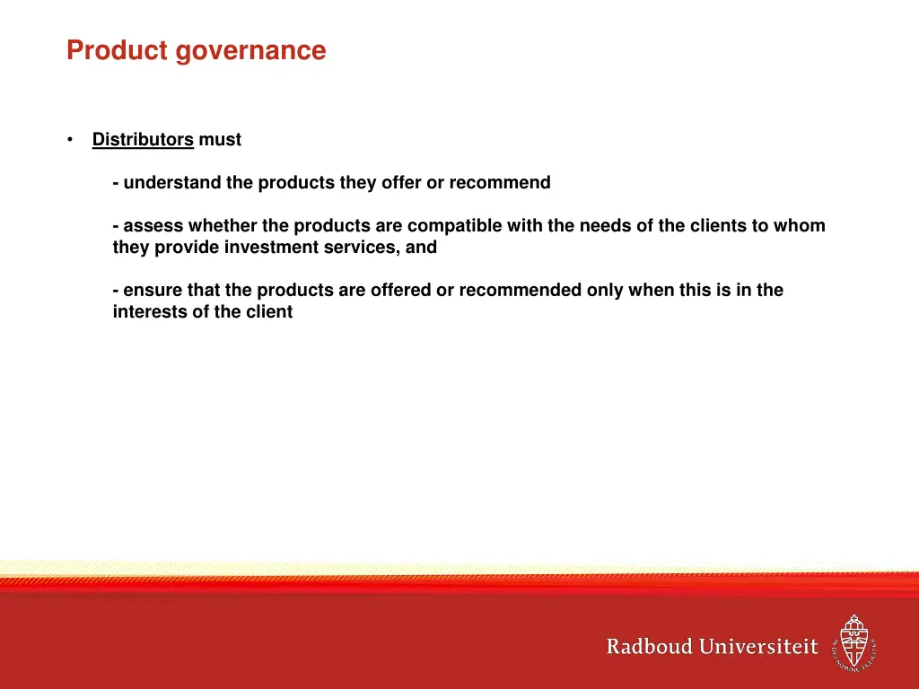 product governance 2